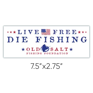 Live Free - Die Fishing Decal