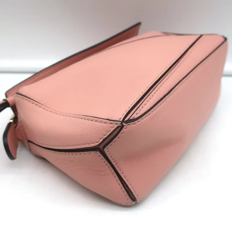Loewe Puzzle Mini Bag Pink Leather Crossbody NEW