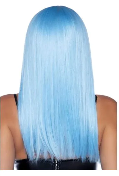 Long Straight Bang Wig - Baby Blue