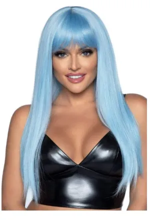 Long Straight Bang Wig - Baby Blue