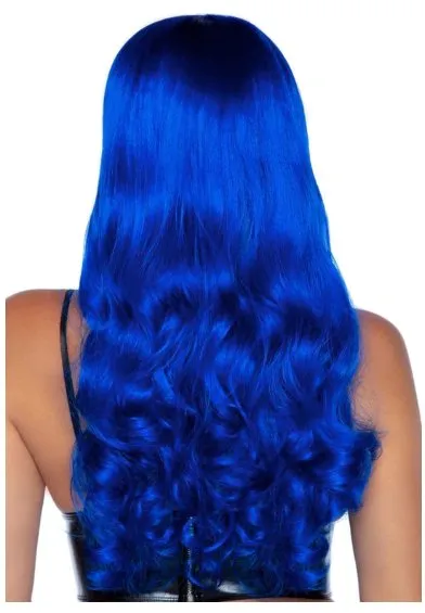 Long Wavy Bag Wig - Blue