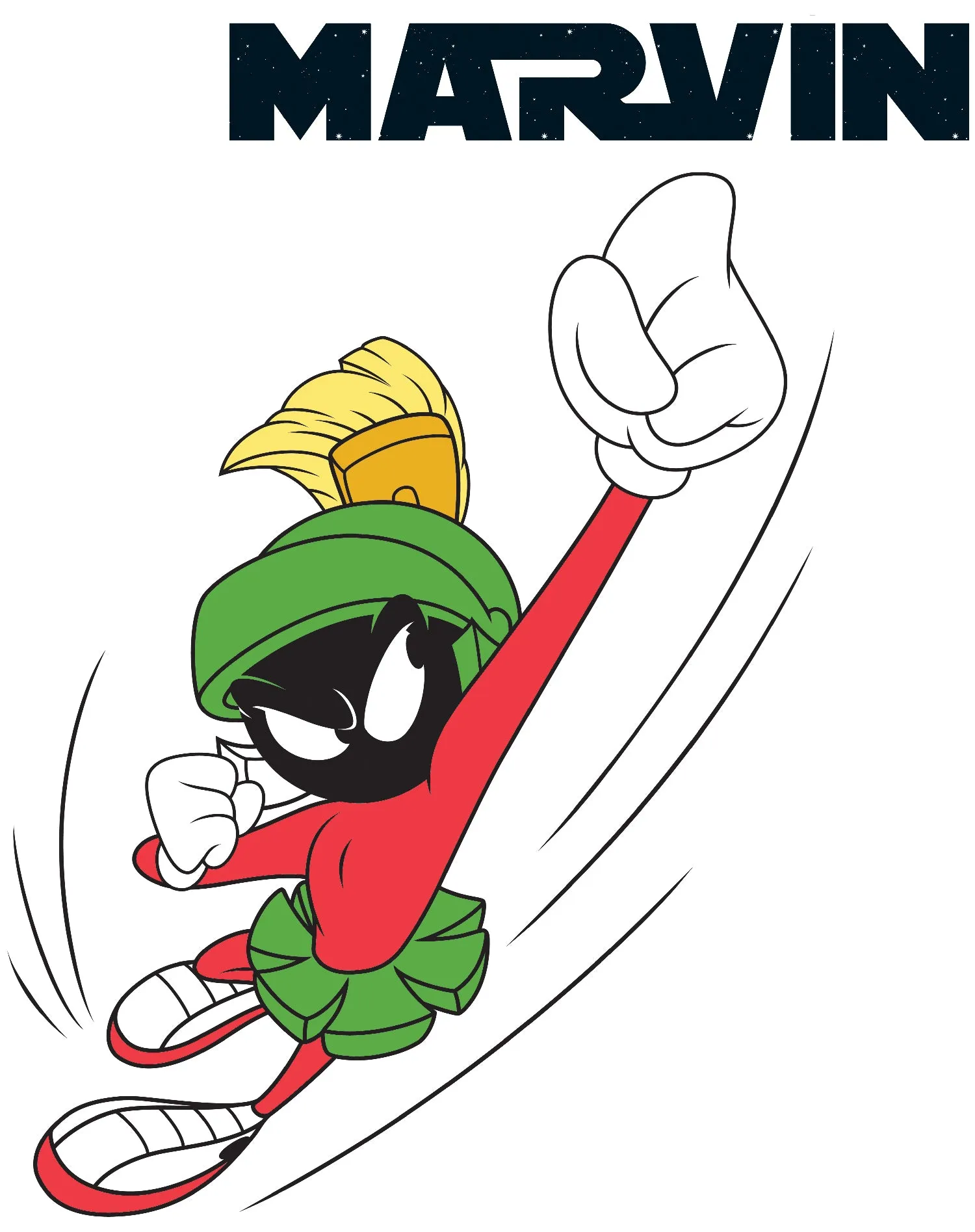 Looney Tunes Marvin Flying Martian Official Youth T-shirt