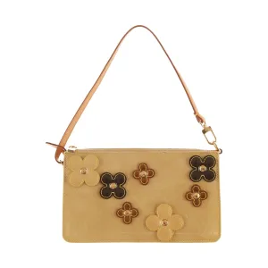 Louis Vuitton Beige Patent Flower Mini Shoulder Bag