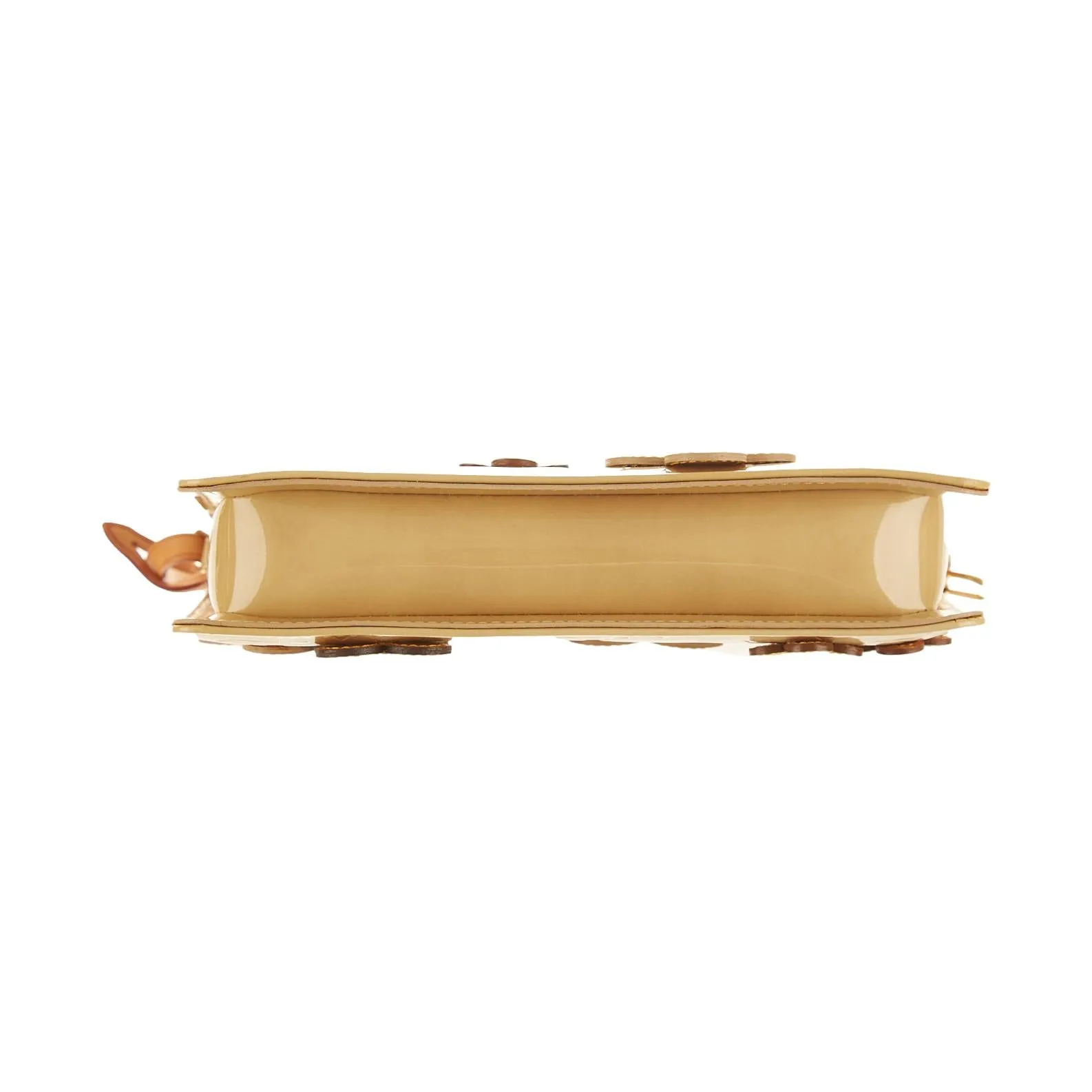 Louis Vuitton Beige Patent Flower Mini Shoulder Bag