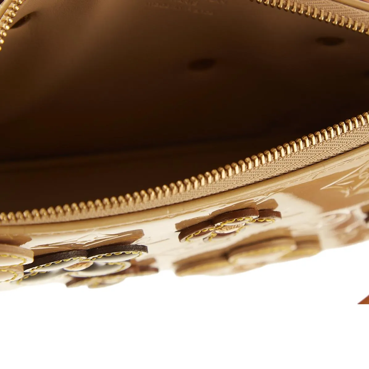Louis Vuitton Beige Patent Flower Mini Shoulder Bag