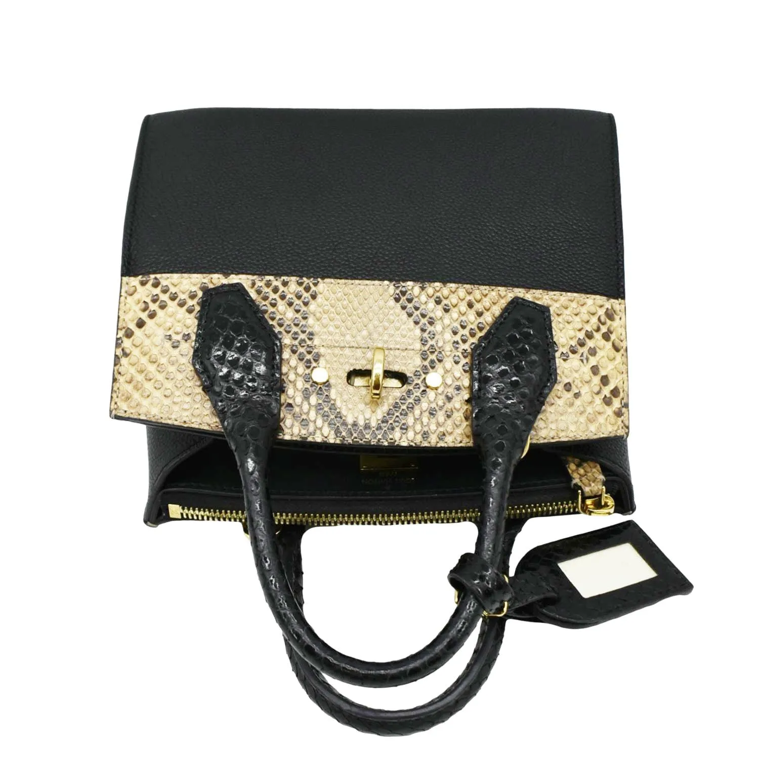 LOUIS VUITTON City Steamer Python Leather Tote Bag Gold