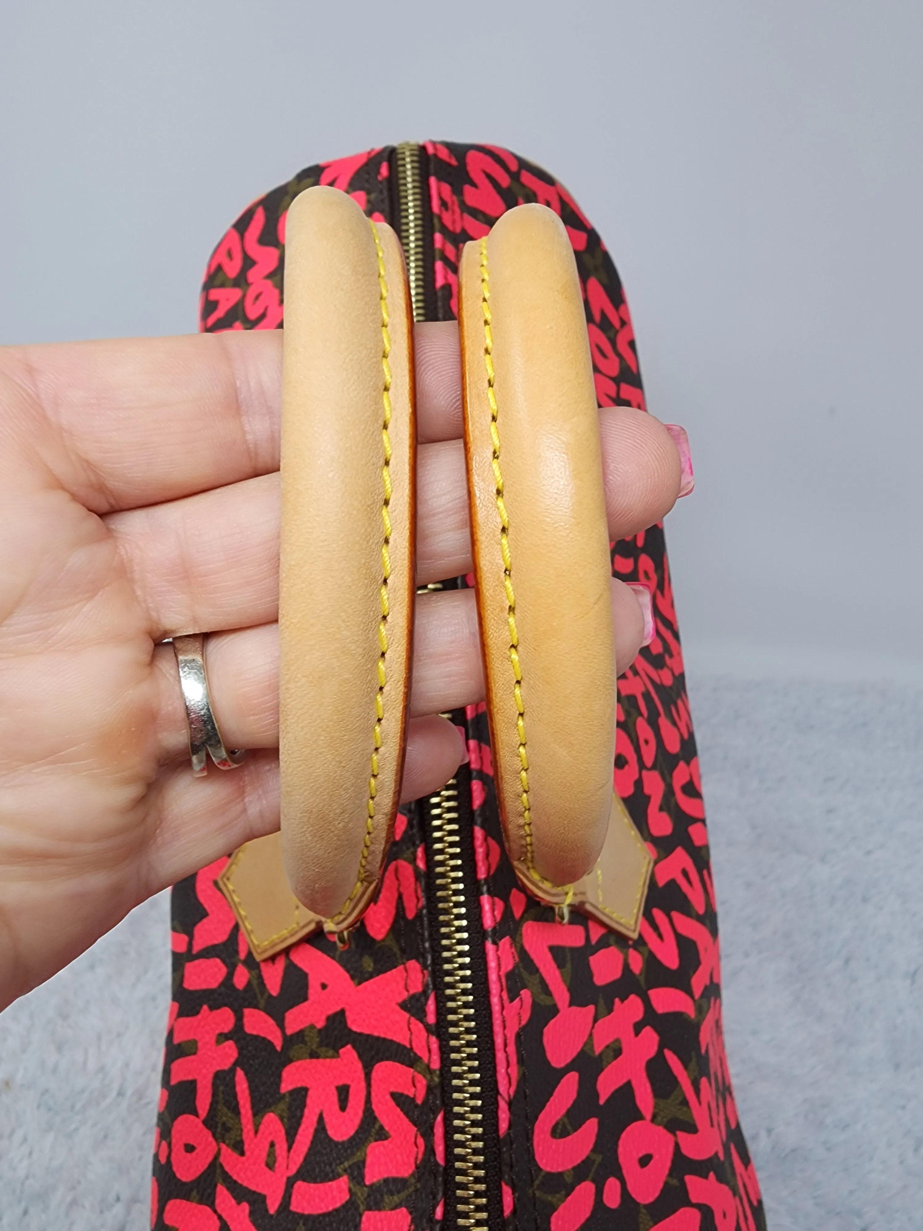 LOUIS VUITTON LIMITED EDITION STEPHEN SPROUSE PINK GRAFFITI SPEEDY 30
