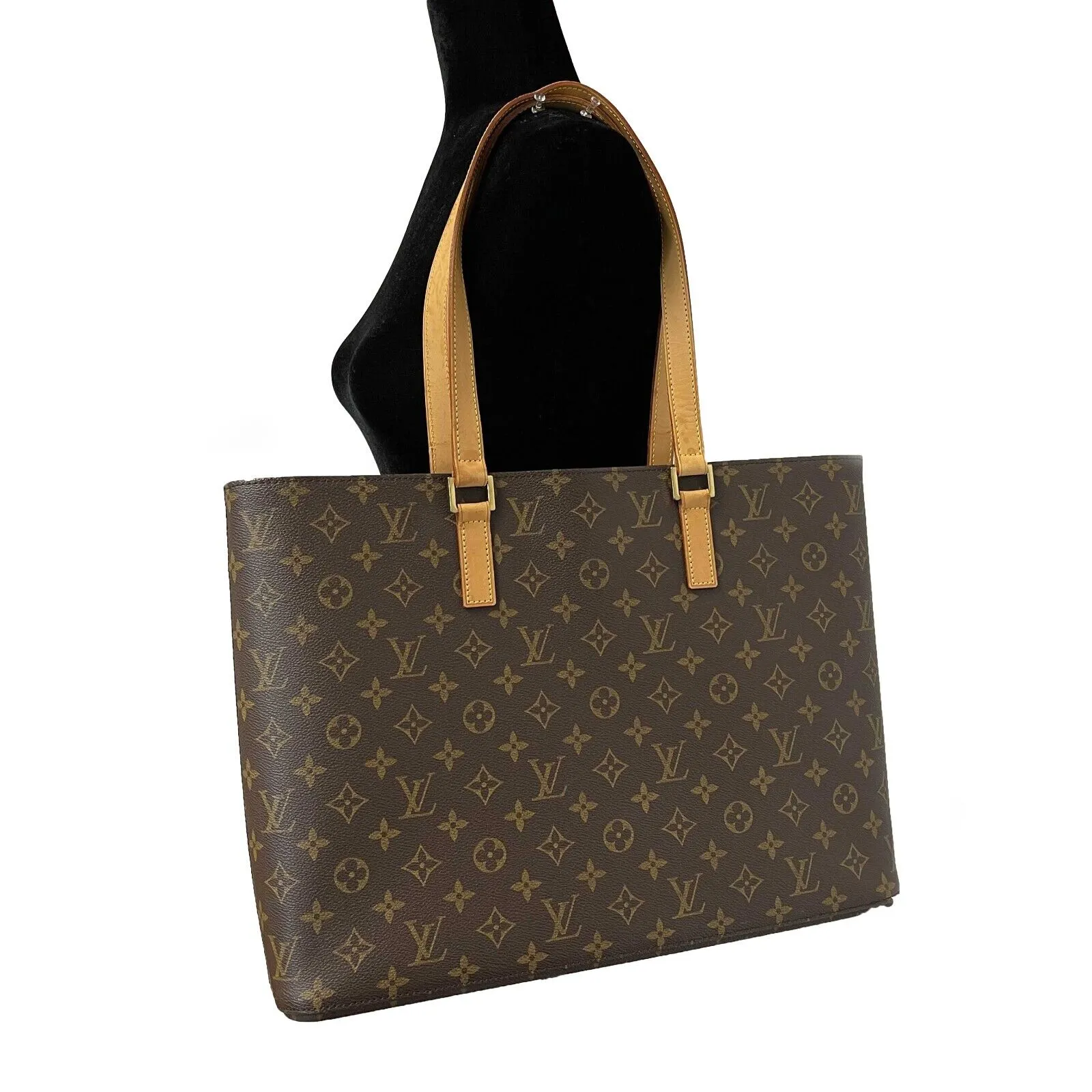 Louis Vuitton Luco Monogram Canvas Tote Handbag Brown
