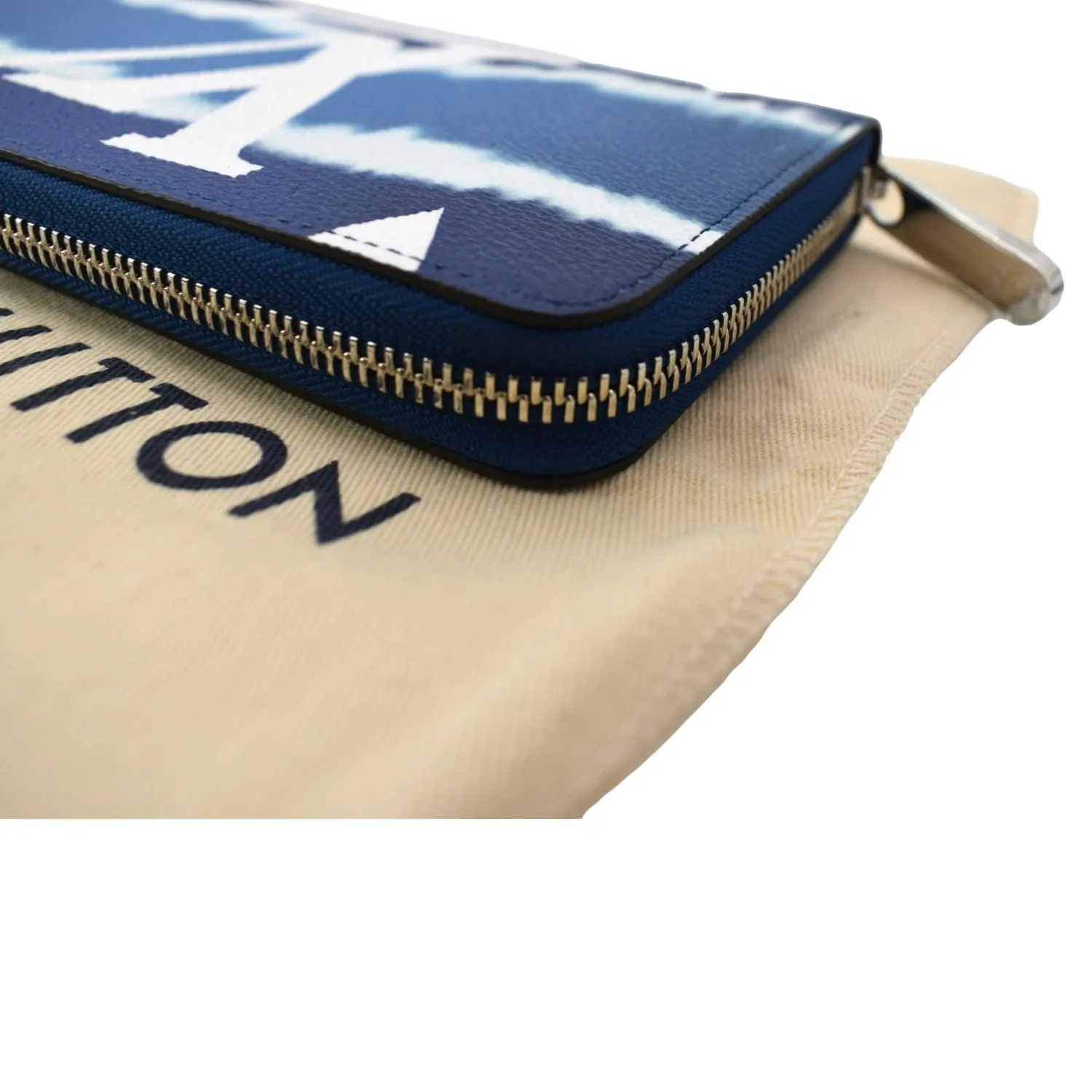 LOUIS VUITTON LV Escale Monogram Coated Canvas Zippy Wallet Blue
