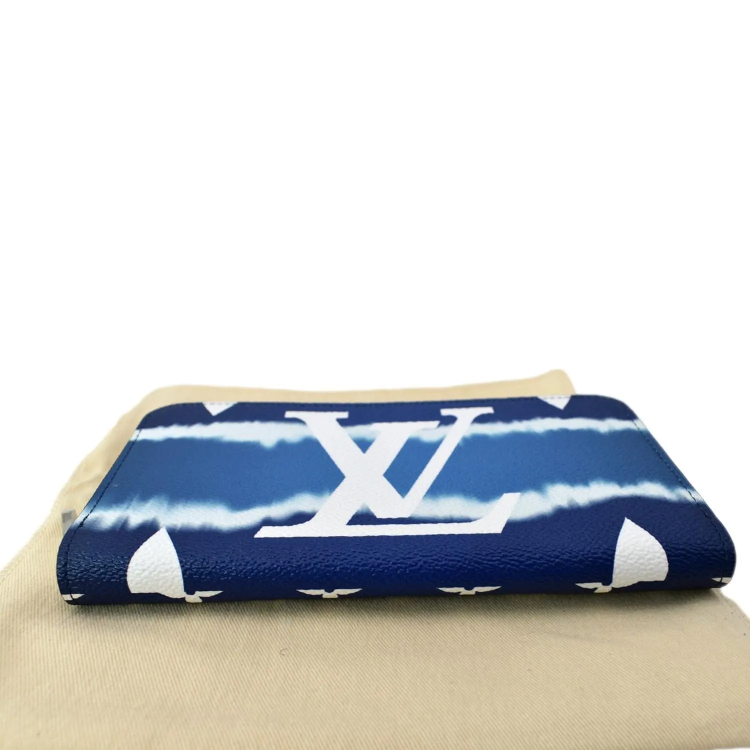 LOUIS VUITTON LV Escale Monogram Coated Canvas Zippy Wallet Blue