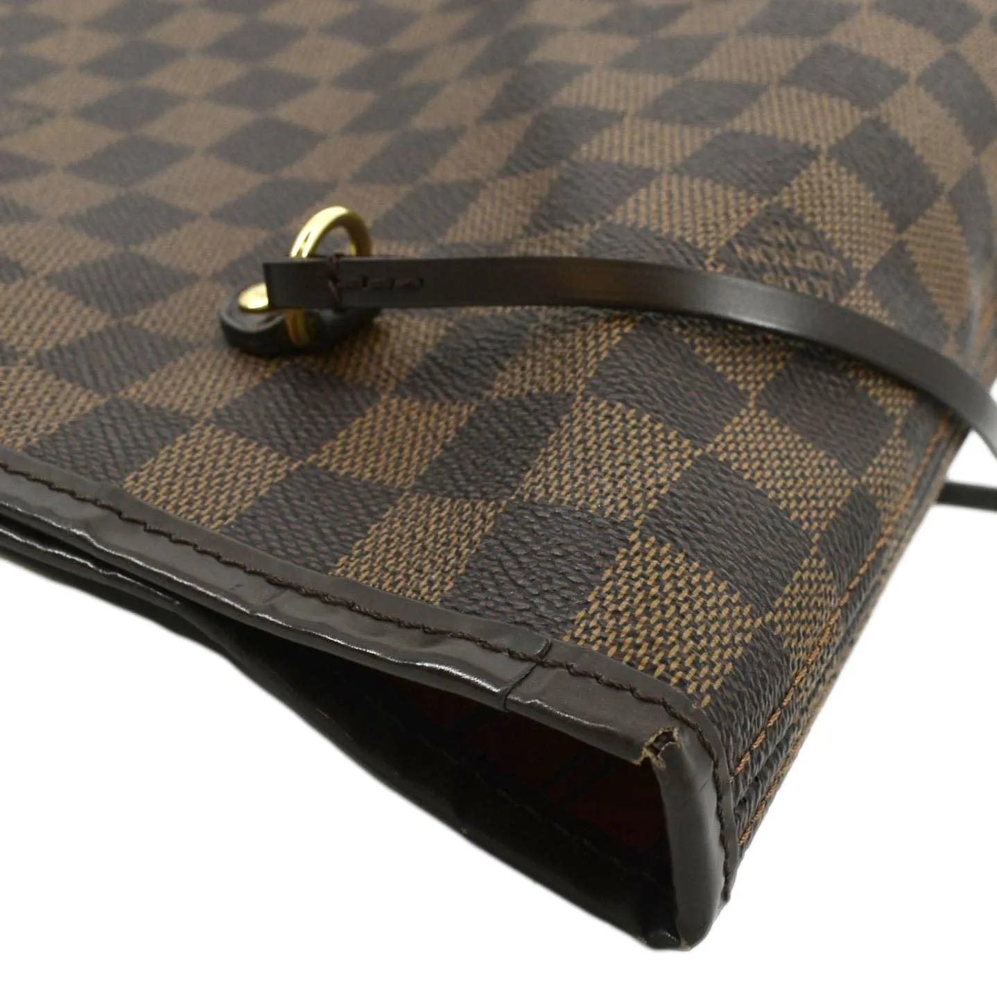 LOUIS VUITTON Neverfull GM Damier Ebene Tote Shoulder Bag Brown