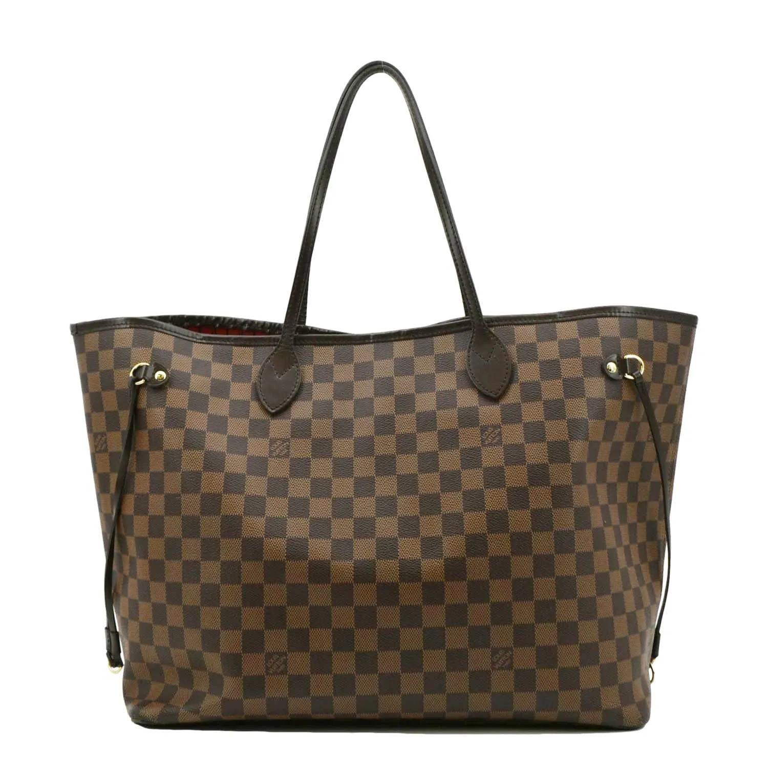 LOUIS VUITTON Neverfull GM Damier Ebene Tote Shoulder Bag Brown