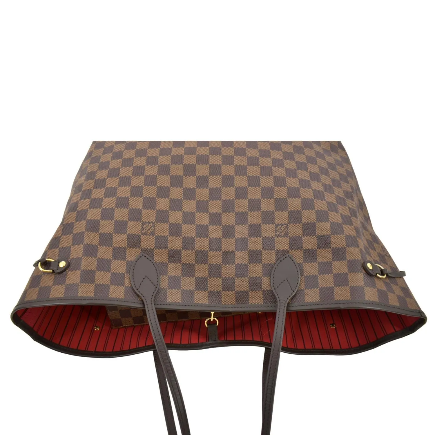 LOUIS VUITTON Neverfull GM Damier Ebene Tote Shoulder Bag Brown