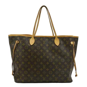 LOUIS VUITTON Neverfull GM Monogram Canvas Tote Bag Brown