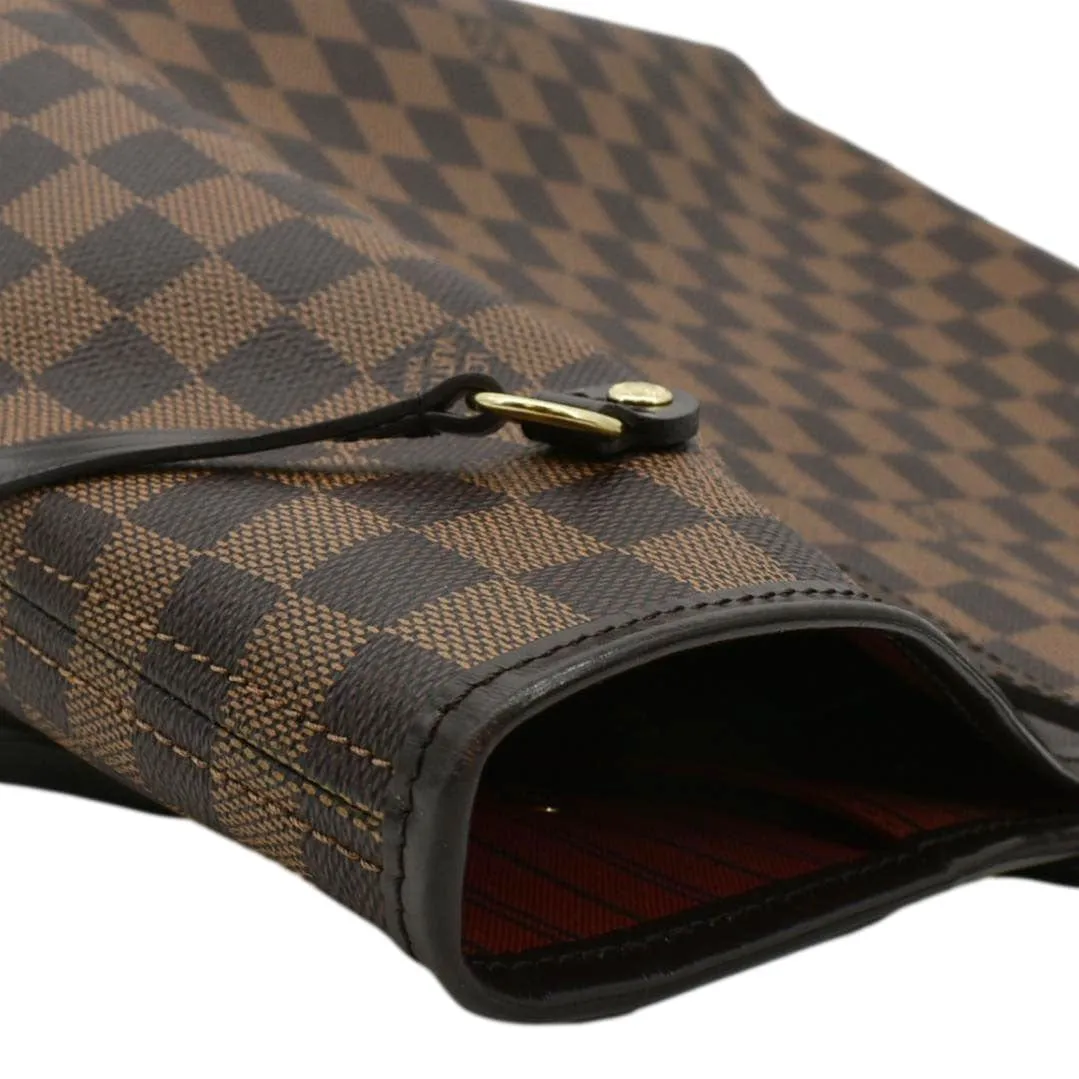 LOUIS VUITTON  Neverfull MM Damier Ebene Tote Bag Brown