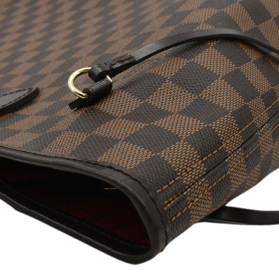 LOUIS VUITTON  Neverfull MM Damier Ebene Tote Bag Brown
