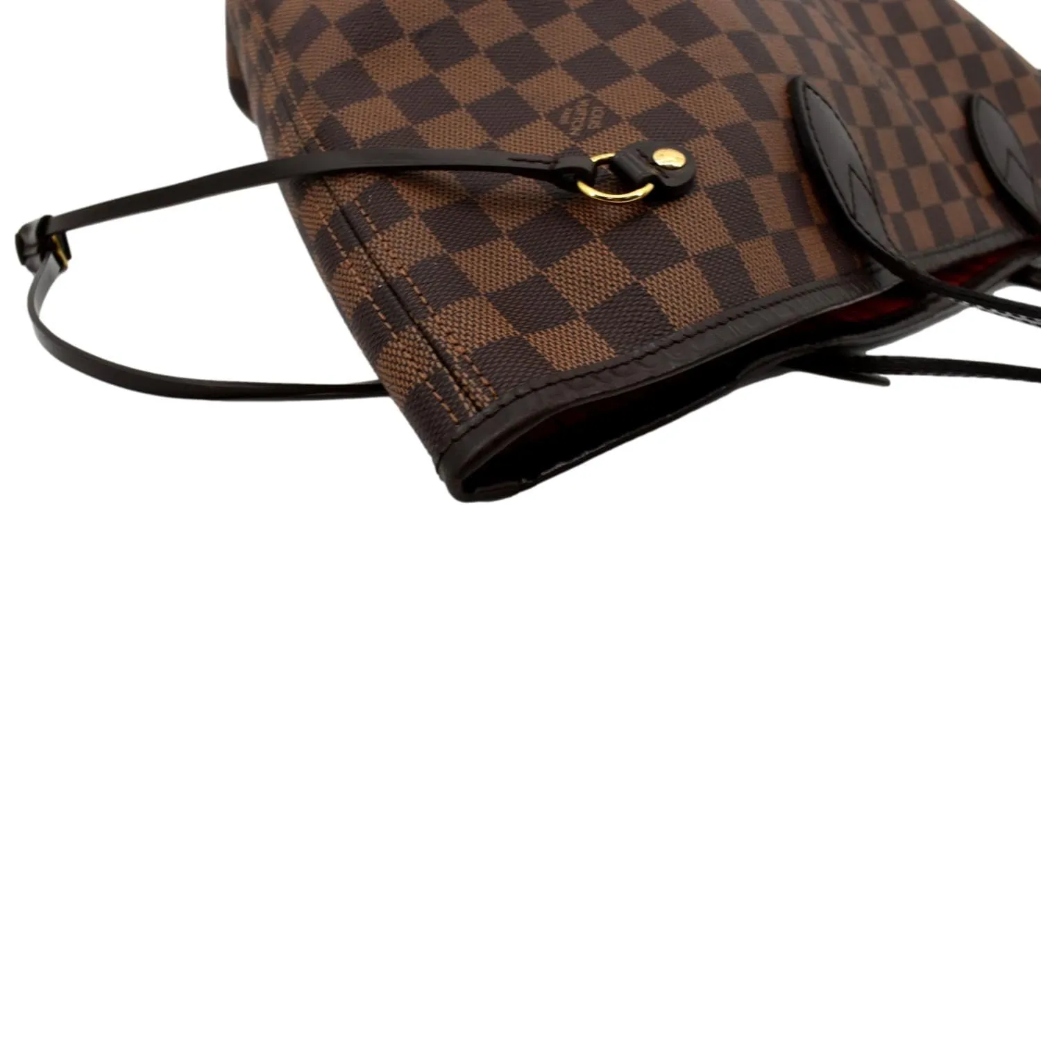 LOUIS VUITTON Neverfull MM Damier Ebene Tote Bag Brown