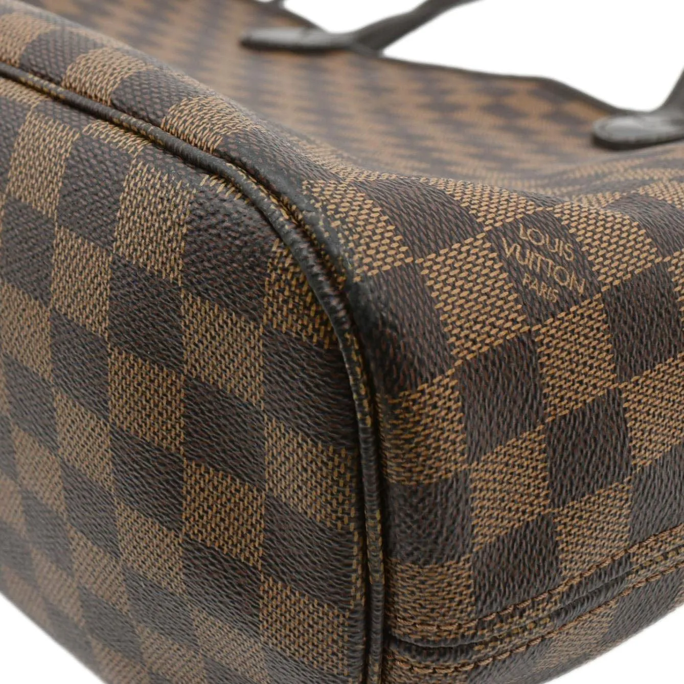LOUIS VUITTON  Neverfull MM Damier Ebene Tote Bag Brown