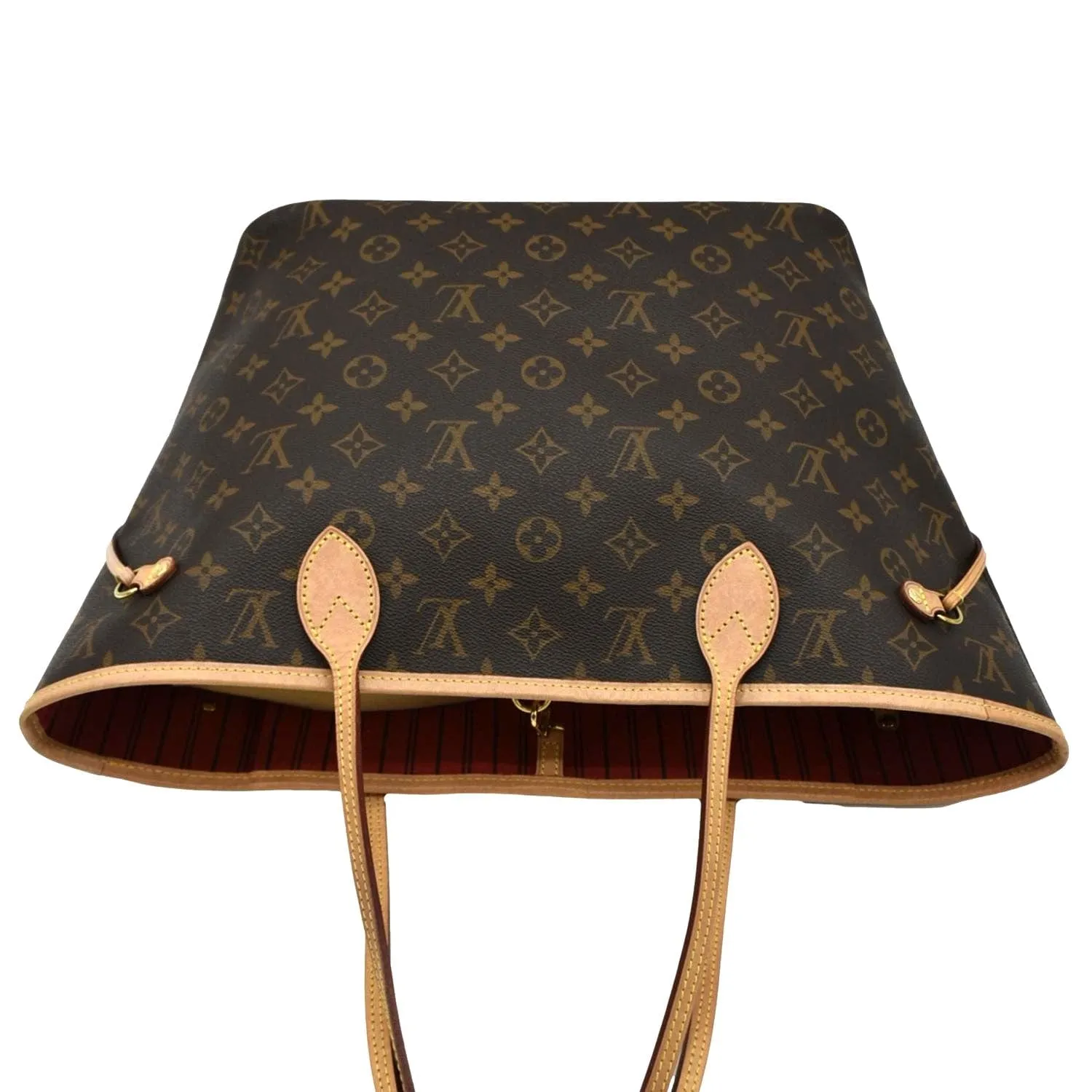 LOUIS VUITTON Neverfull MM Monogram Canvas Tote Bag Brown