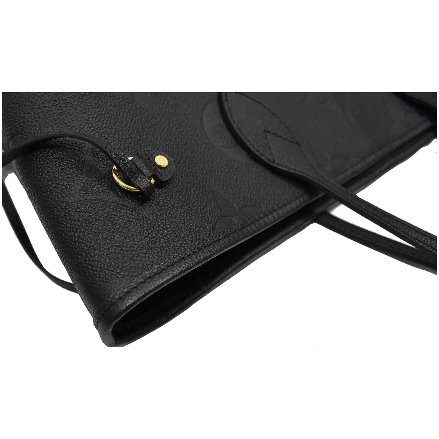 LOUIS VUITTON Neverfull MM Monogram Empreinte Tote Bag Black
