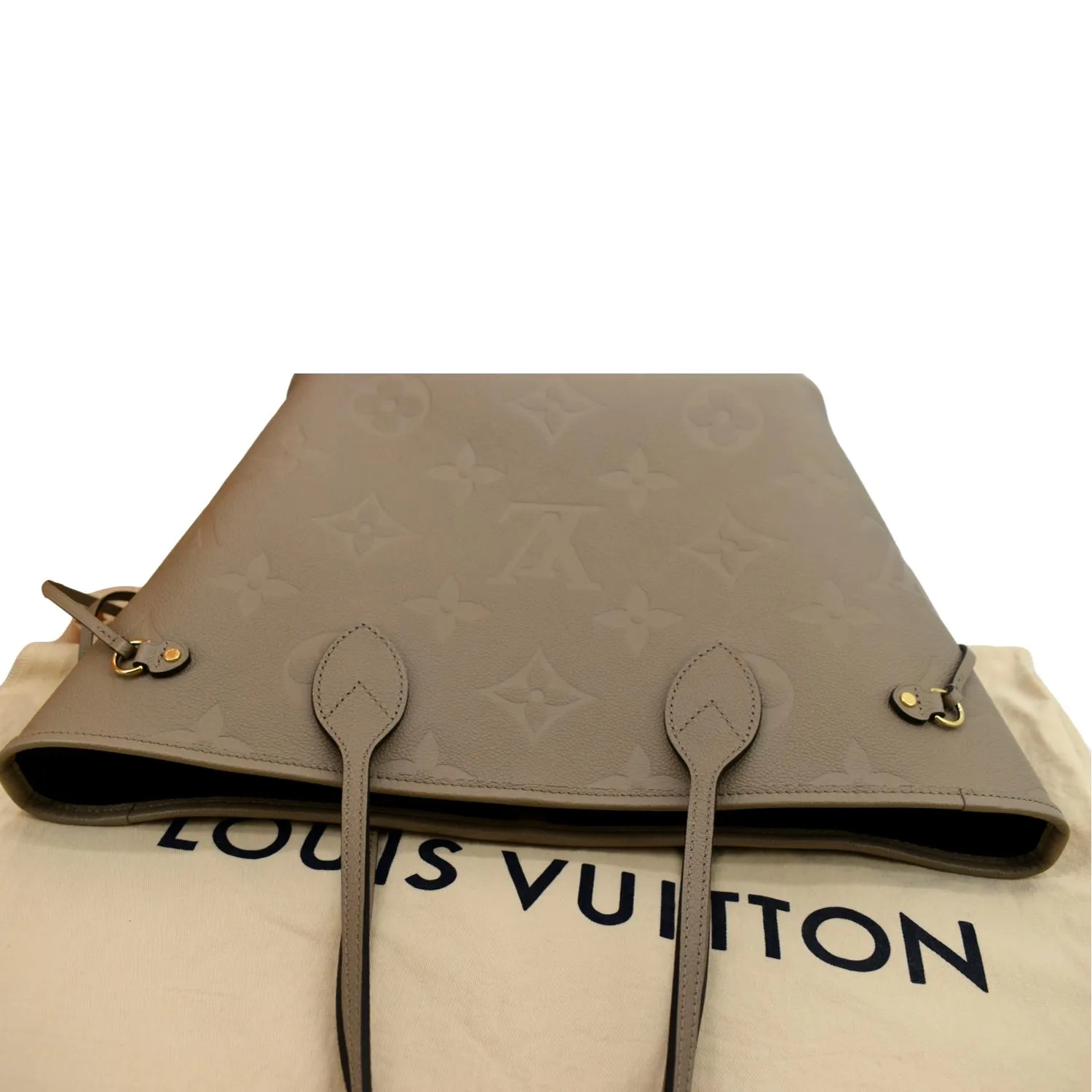 LOUIS VUITTON Neverfull MM Monogram Leather Tote Bag Tourterelle - New Year Deals