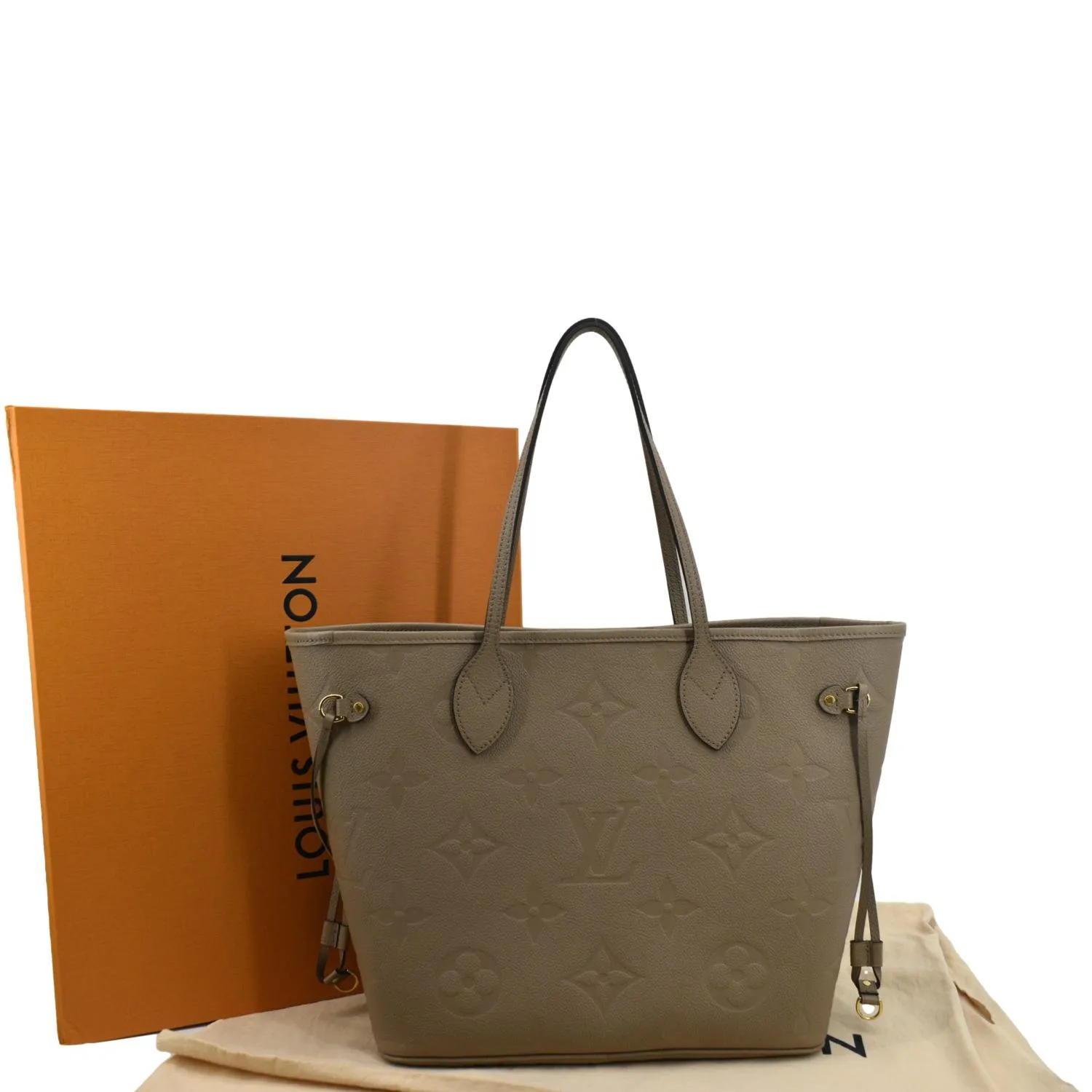 LOUIS VUITTON Neverfull MM Monogram Leather Tote Bag Tourterelle - New Year Deals