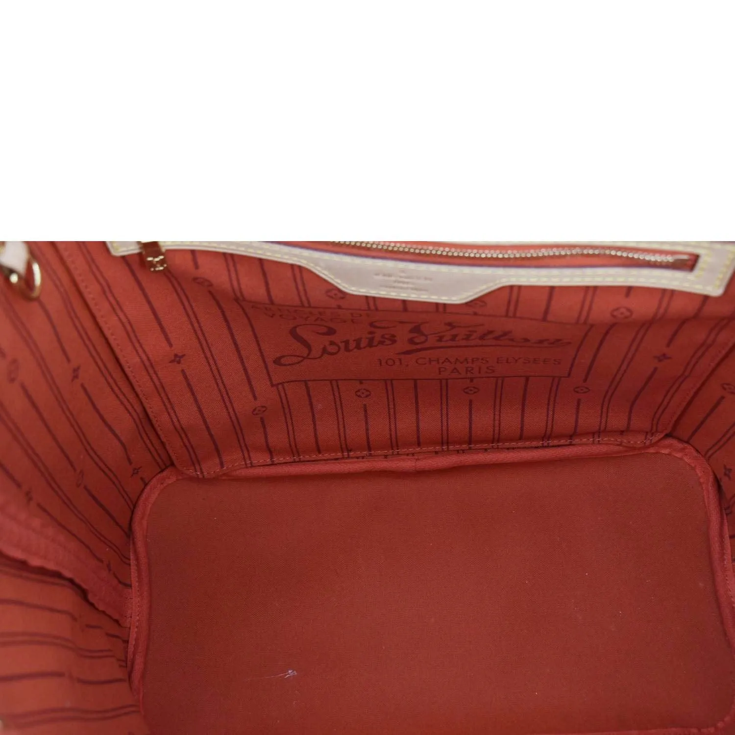 LOUIS VUITTON Neverfull My LV Heritage Monogram Canvas Tote Bag Red