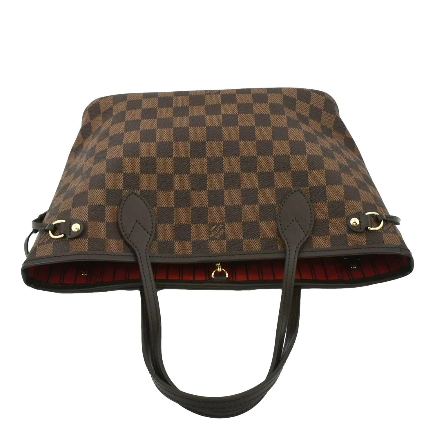 LOUIS VUITTON Neverfull PM Damier Ebene Tote Shoulder Bag Brown