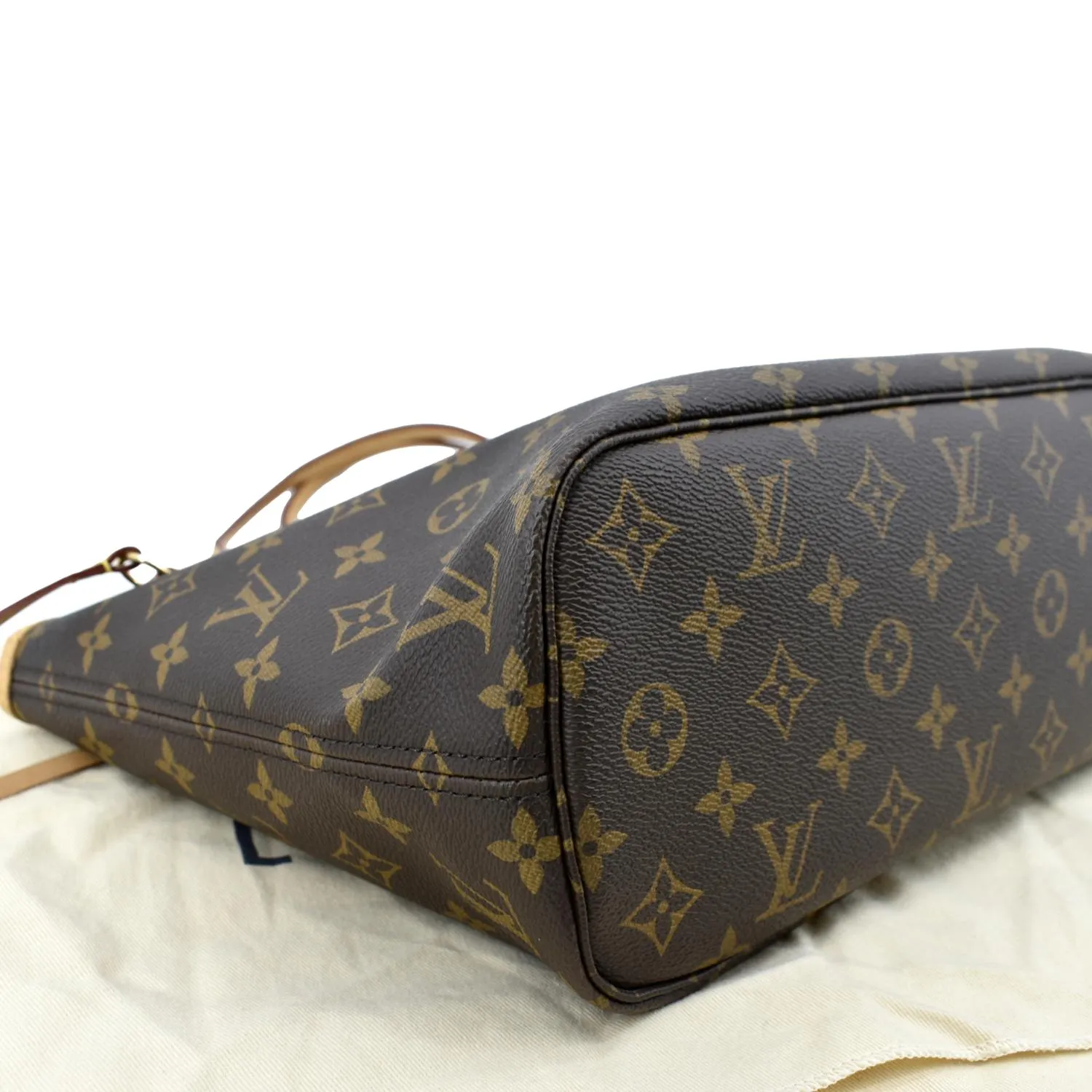 LOUIS VUITTON Neverfull PM Monogram Canvas Tote Bag Brown