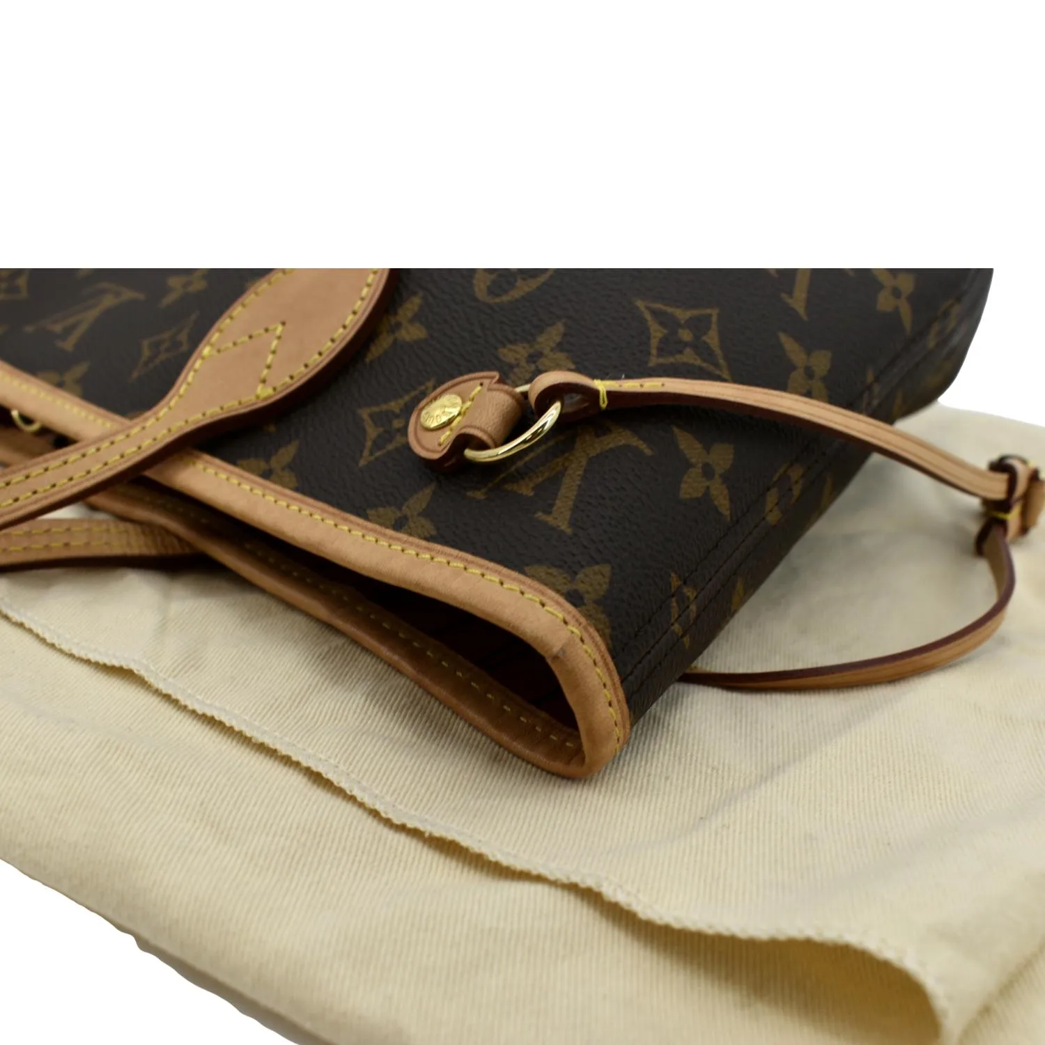 LOUIS VUITTON Neverfull PM Monogram Canvas Tote Bag Brown