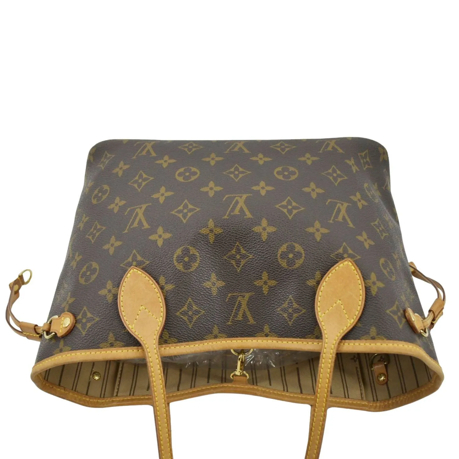 LOUIS VUITTON Neverfull PM Monogram Canvas Tote Bag Brown