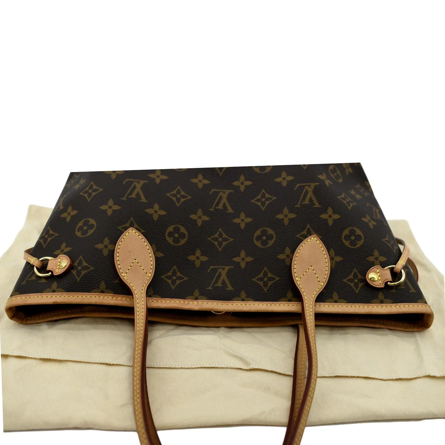 LOUIS VUITTON Neverfull PM Monogram Canvas Tote Bag Brown