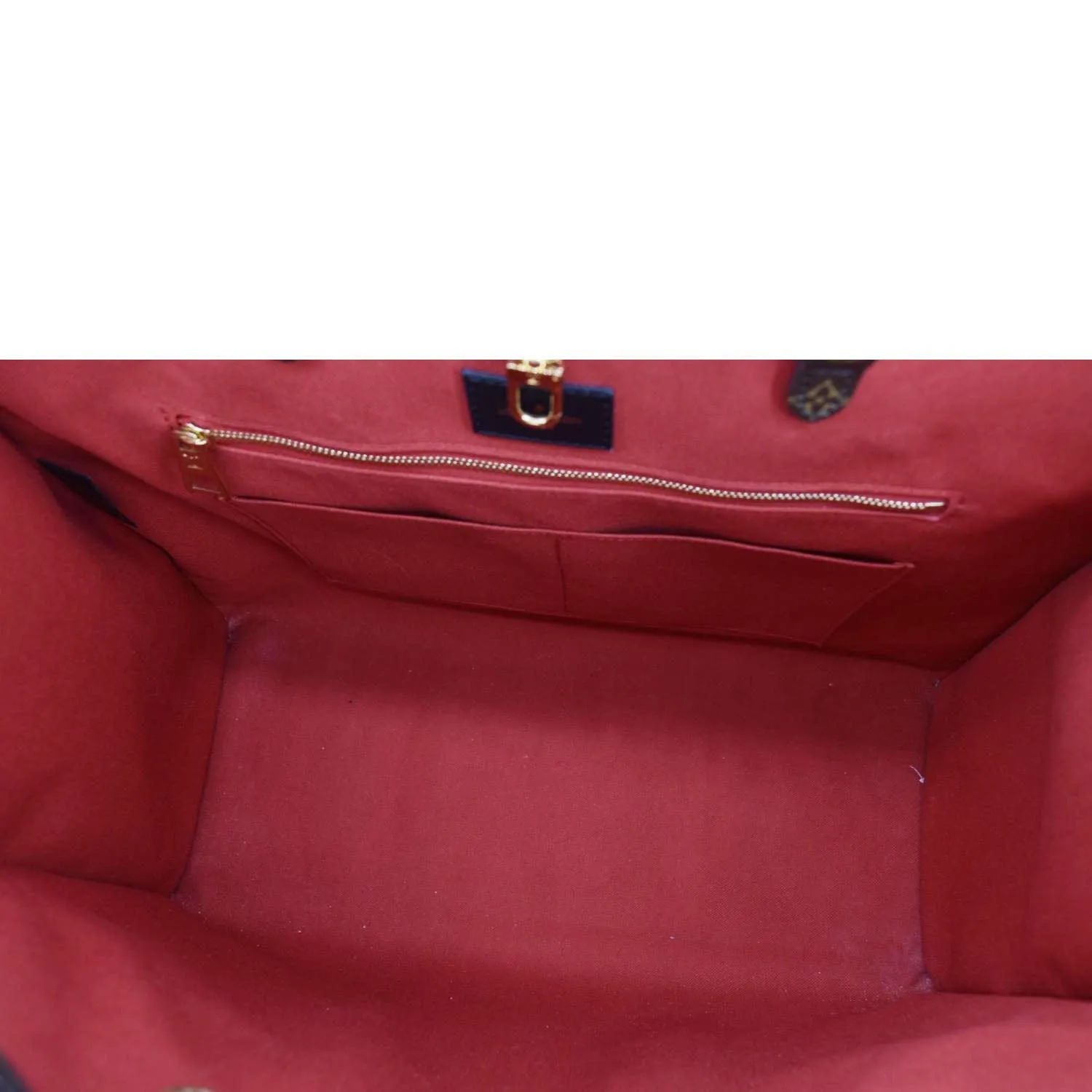 LOUIS VUITTON Onthego GM Giant Monogram Canvas Tote Shoulder Bag Brown