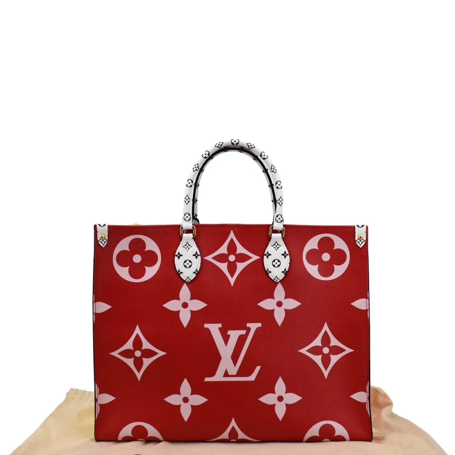 LOUIS VUITTON Onthego GM Limited Edition Giant Monogram Tote Bag Rouge Rose