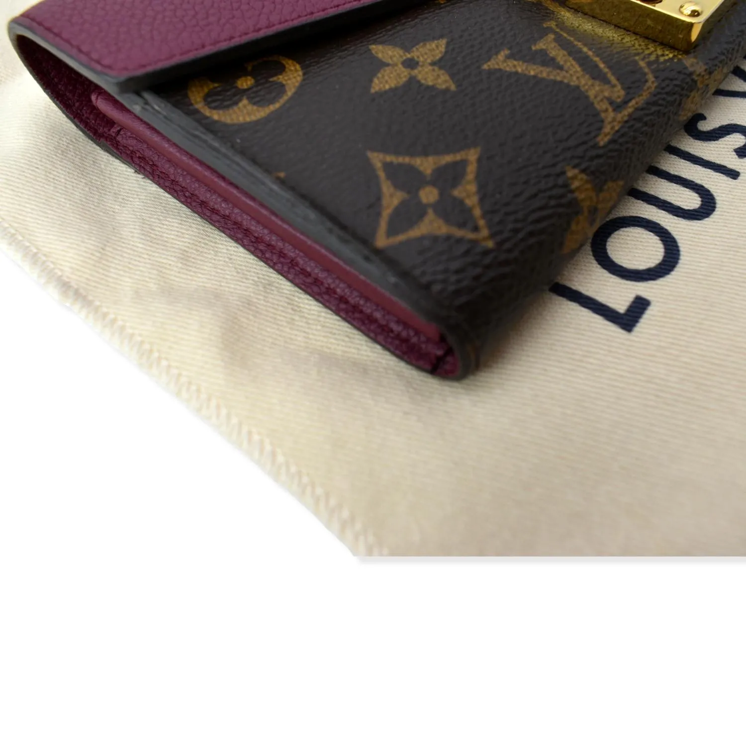 LOUIS VUITTON Pallas Monogram Canvas Wallet Brown