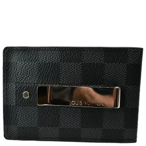 Louis Vuitton Pince Damier Graphite Card Holder Black