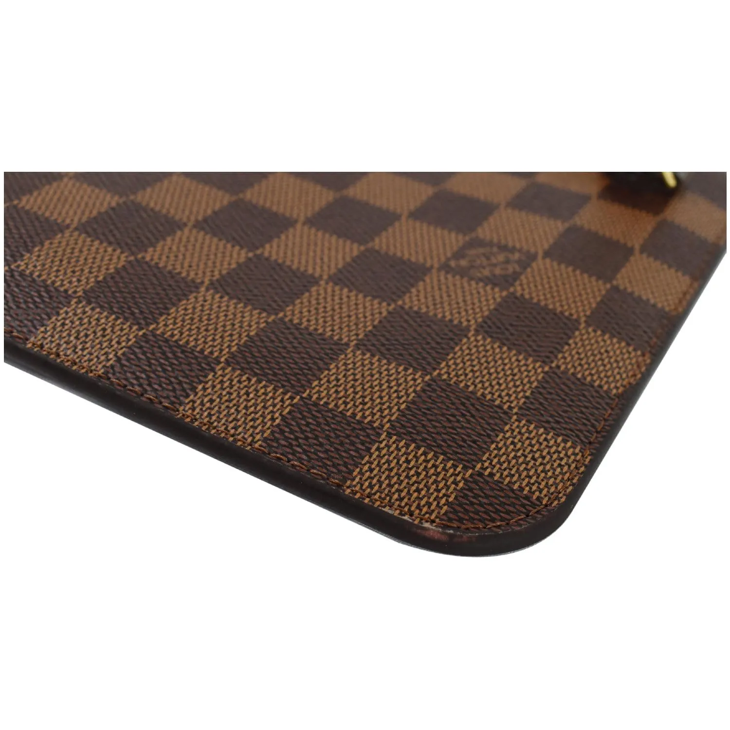 LOUIS VUITTON Pochette Wristlet Pouch Damier Ebene Neverfull MM Brown