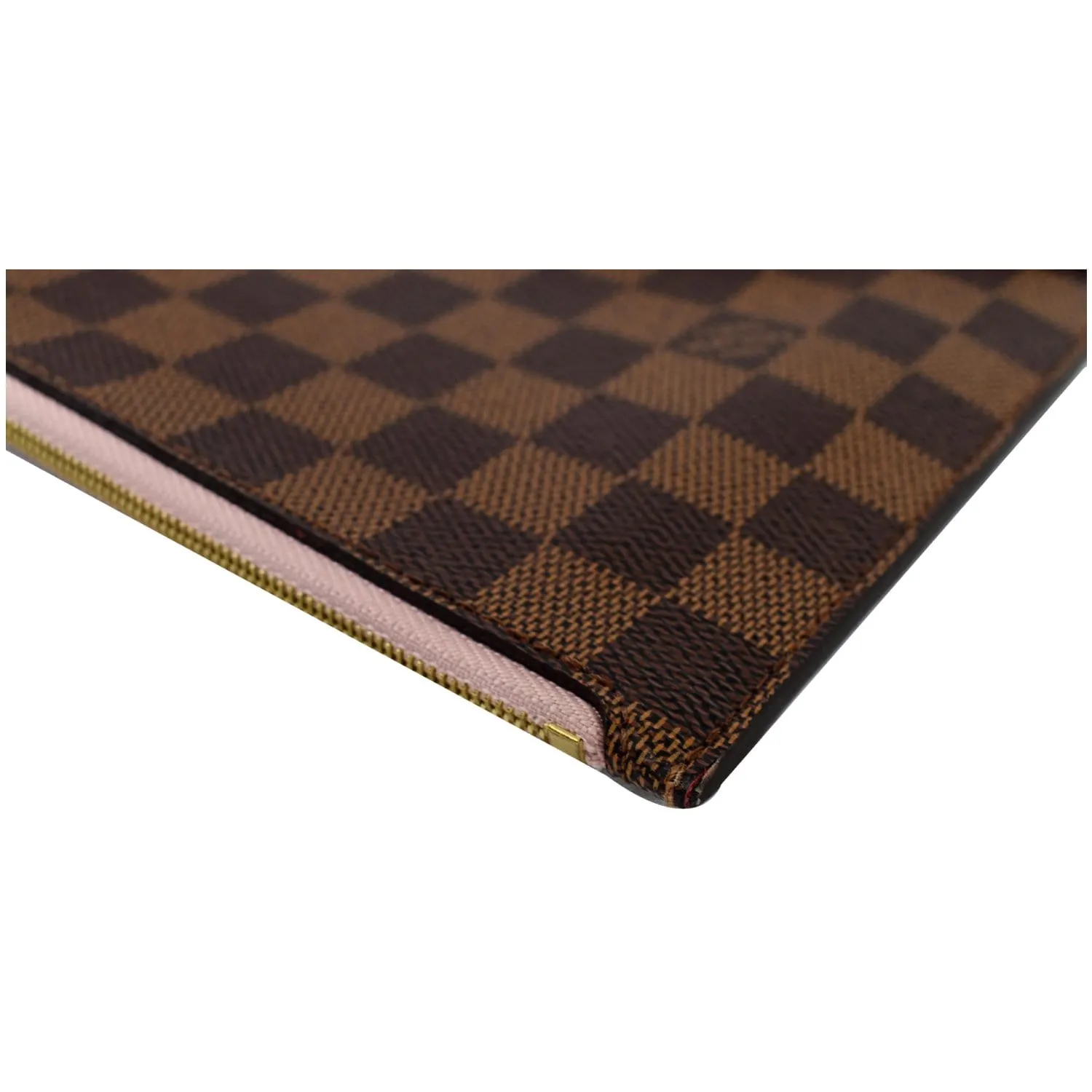 LOUIS VUITTON Pochette Wristlet Pouch Damier Ebene Neverfull MM Brown