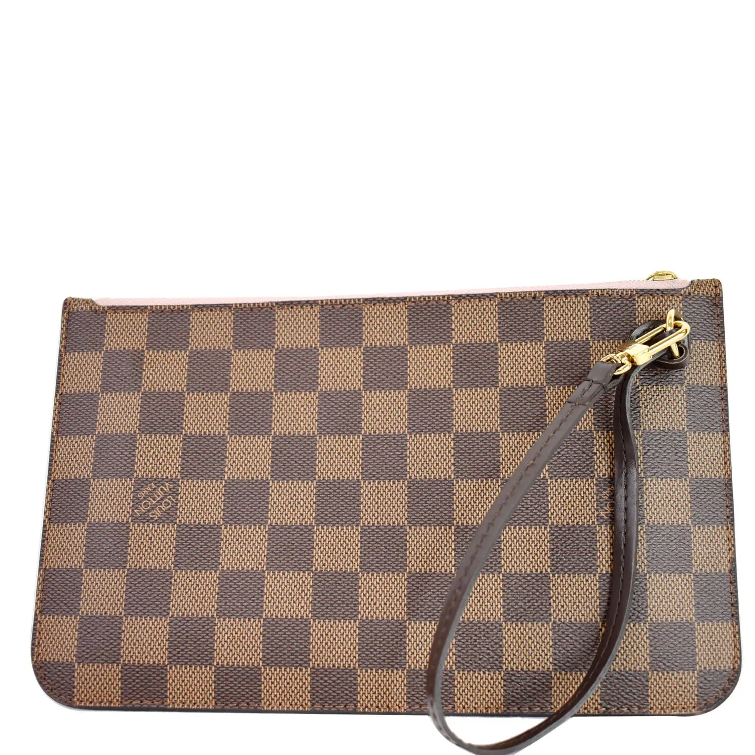 LOUIS VUITTON Pochette Wristlet Pouch Damier Ebene Neverfull MM Brown