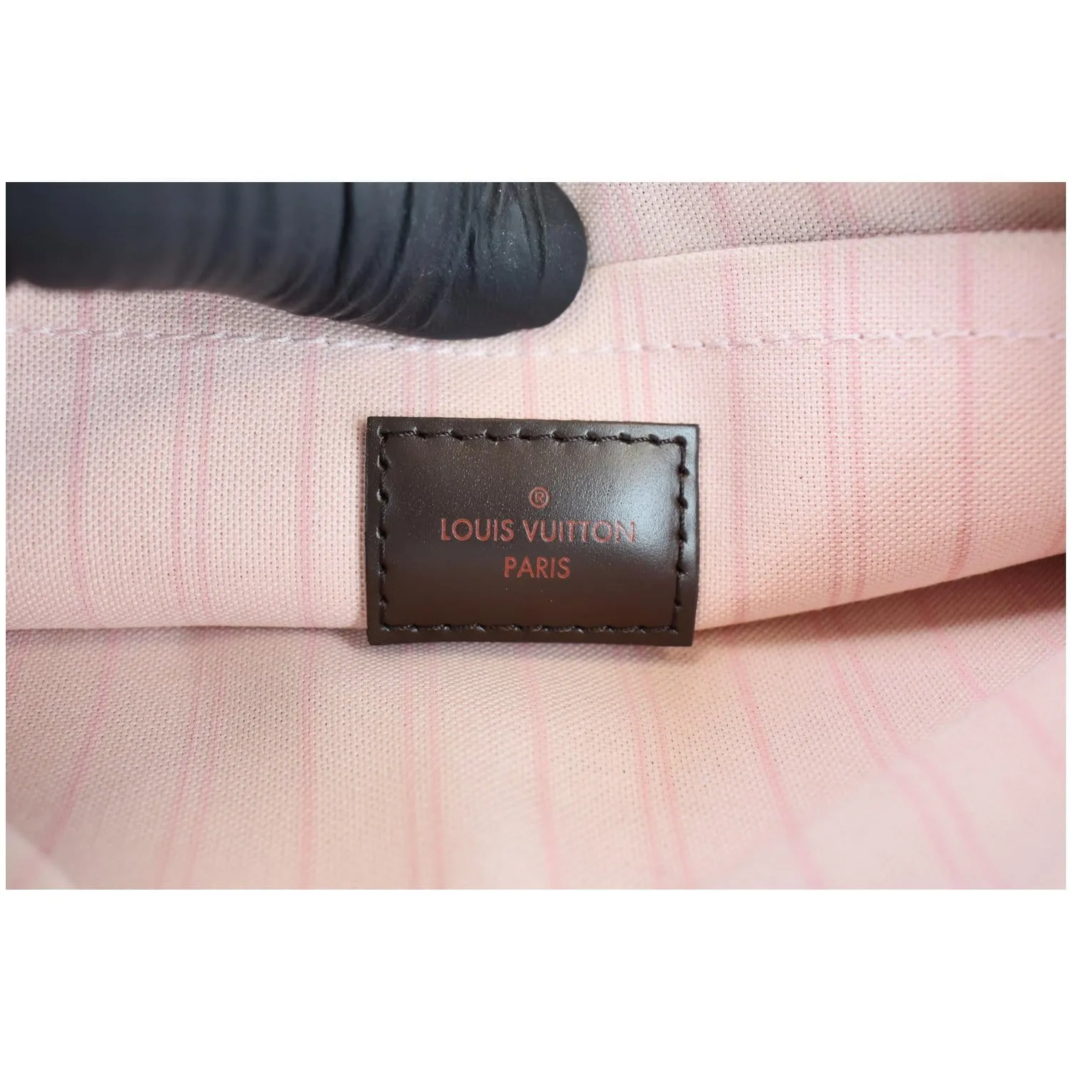LOUIS VUITTON Pochette Wristlet Pouch Damier Ebene Neverfull MM Brown