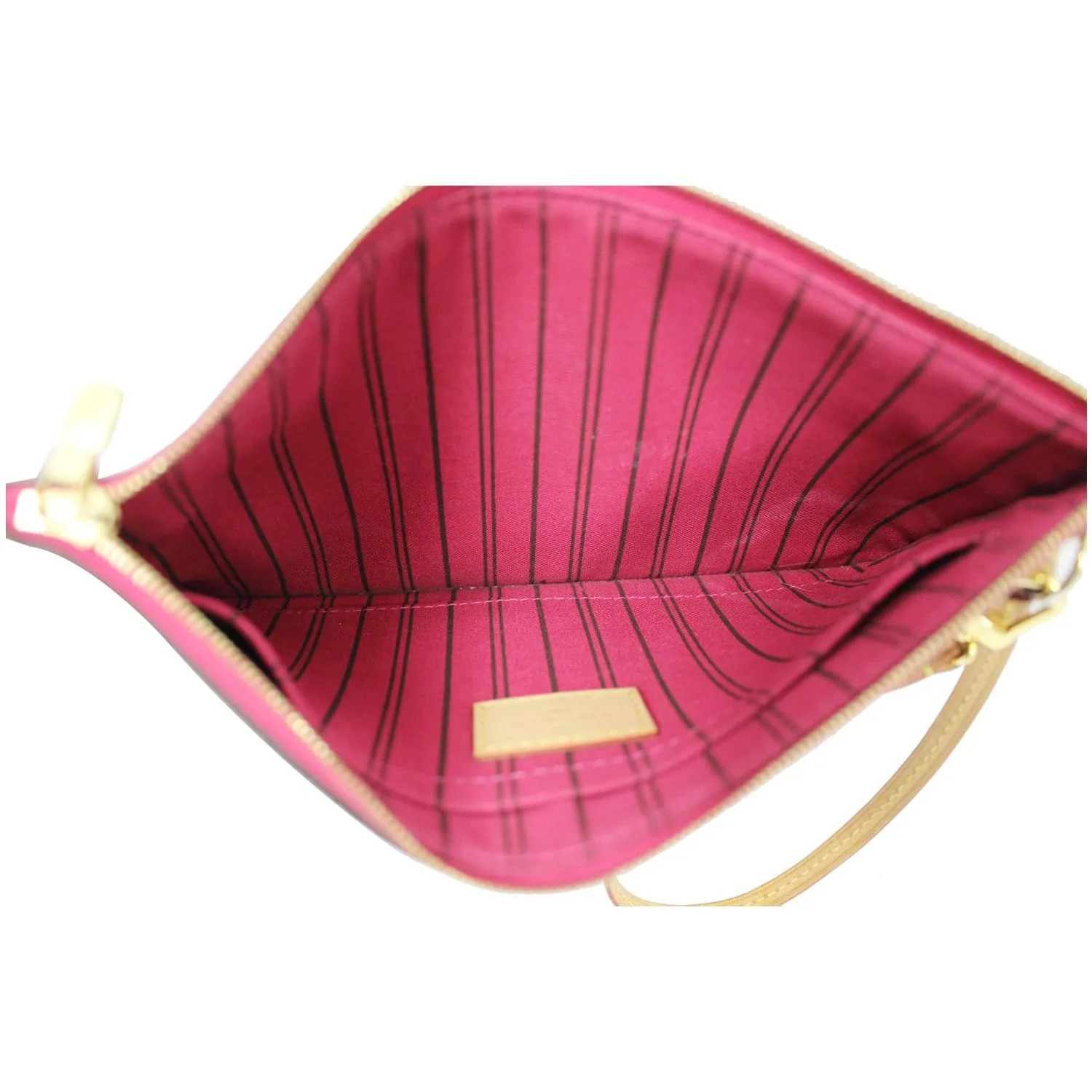 LOUIS VUITTON Pochette Wristlet Pouch Monogram Canvas Neverfull MM Brown