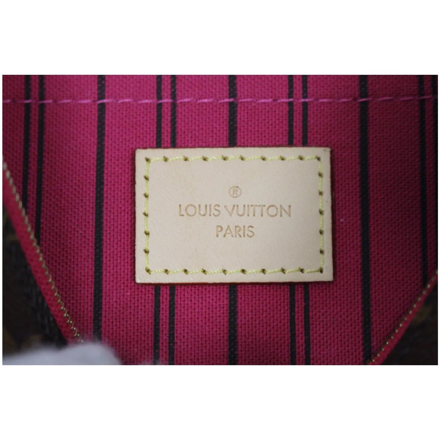 LOUIS VUITTON Pochette Wristlet Pouch Monogram Canvas Neverfull MM Brown