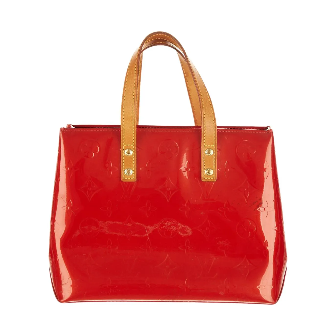 Louis Vuitton Red Monogram Vernis Top Handle Bag