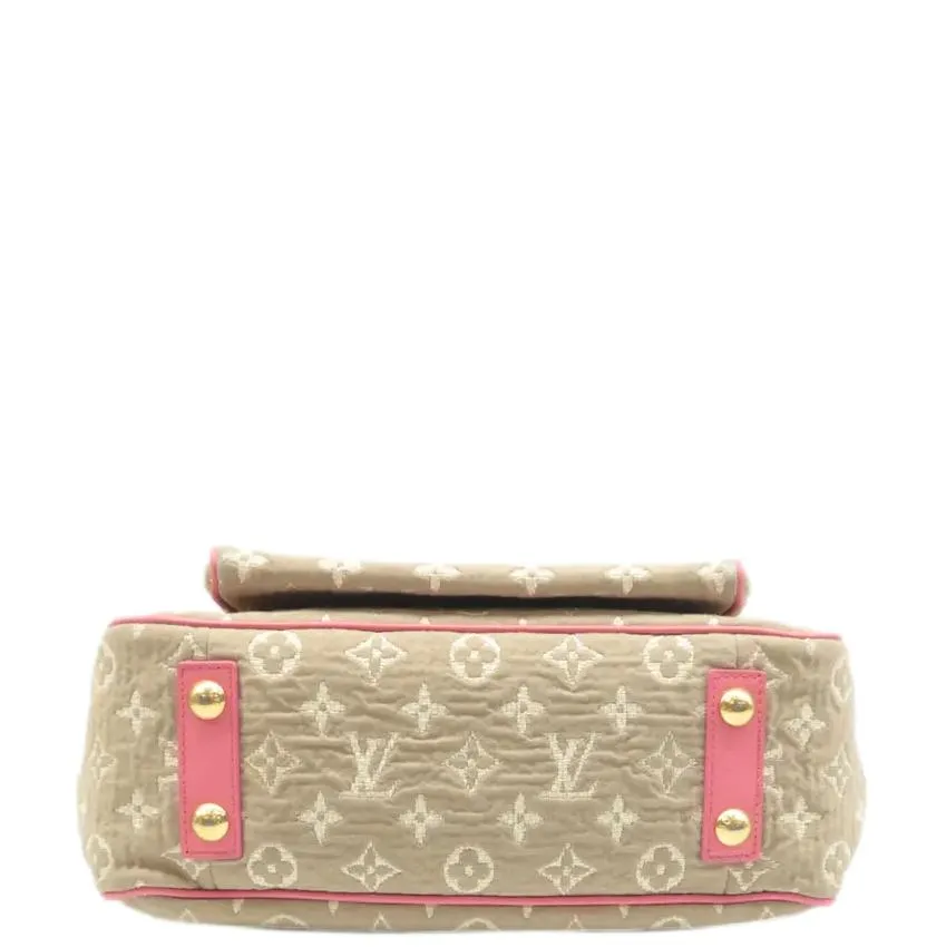 LOUIS VUITTON Sabbia Cabas MM Monogram Jacquard Tote Bag Pink