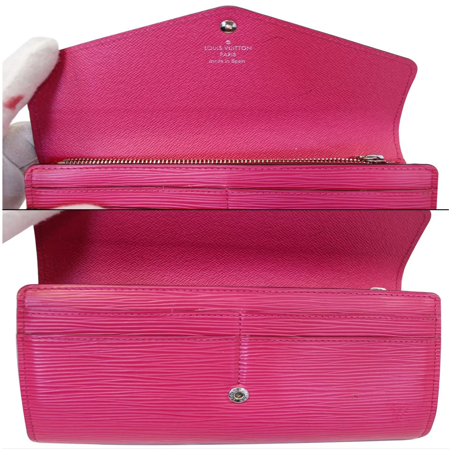 LOUIS VUITTON Sarah Epi Leather Wallet Pink