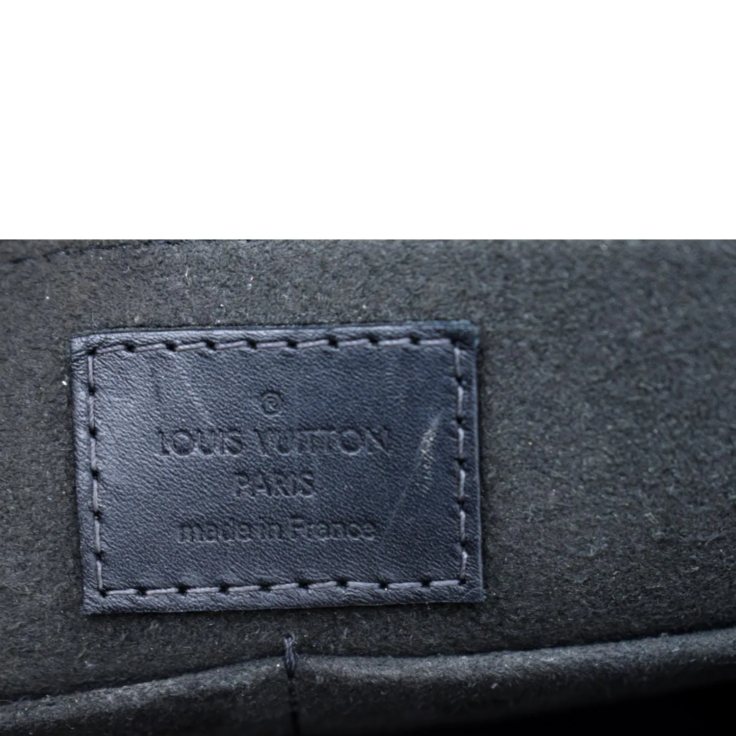 LOUIS VUITTON Very Tote MM Monogram Cuir Plume Shoulder Bag Noir Black
