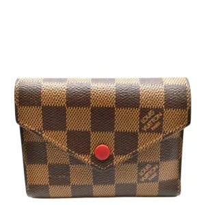 LOUIS VUITTON Victorine Damier Ebene Wallet Brown