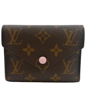 LOUIS VUITTON Victorine Monogram Canvas Wallet Rose Ballerina