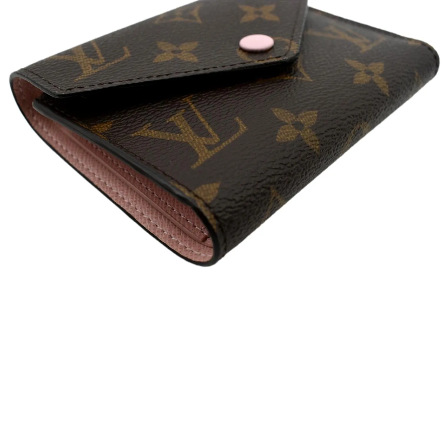 LOUIS VUITTON Victorine Monogram Canvas Wallet Rose Ballerina