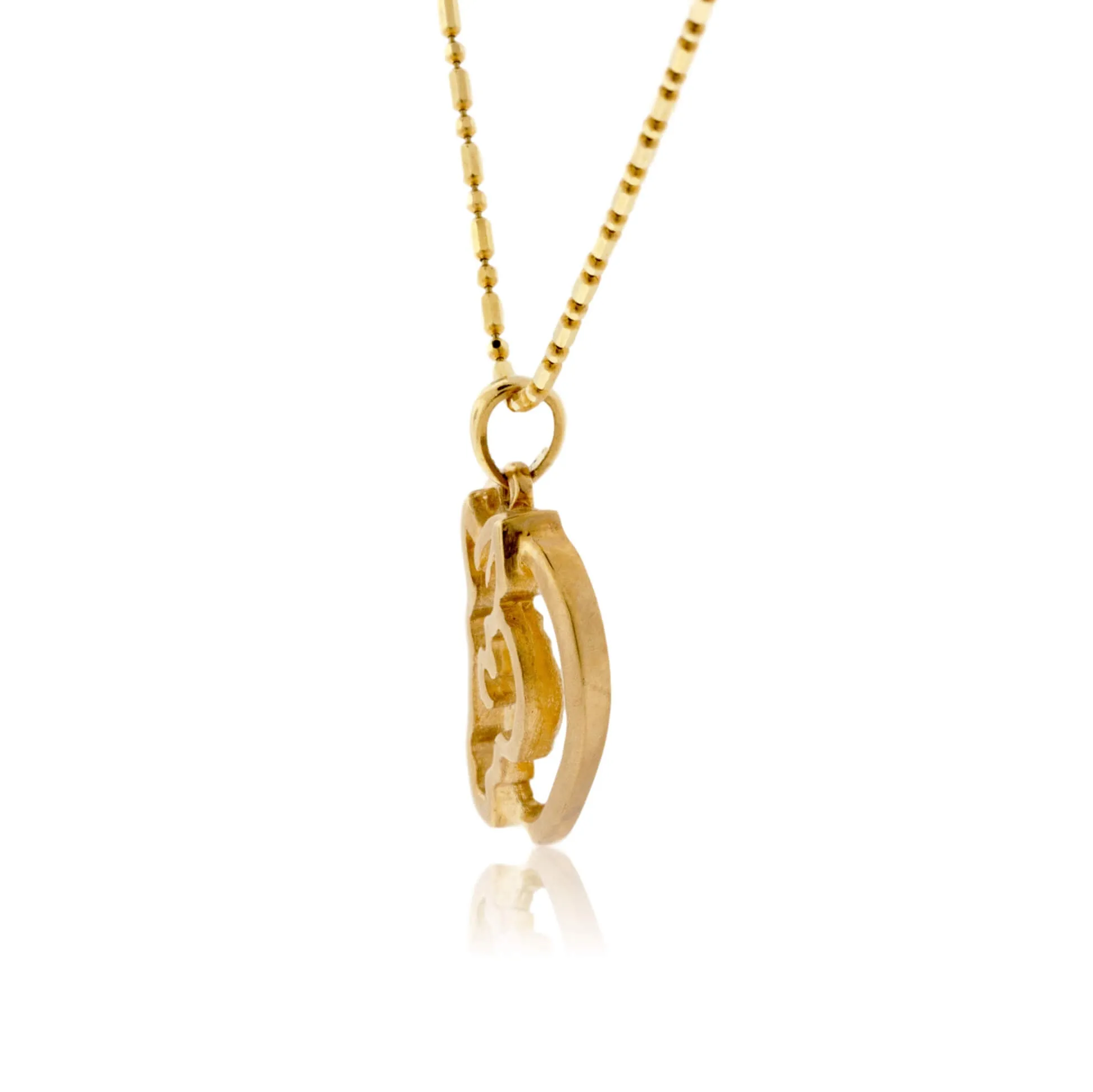 Love Horse in Heart Diamond Necklace